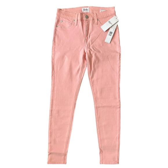 Hudson Jeans Natalie Baby soft pink Midrise Ankle Super Skinny 26 NWT - Picture 2 of 5
